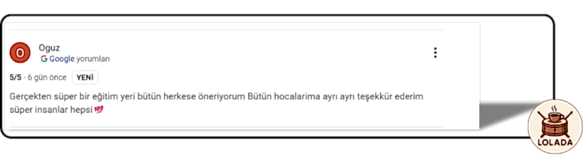 Lolada Öğrenci Yorumları | Loldada DrumHouse Kartal İstanbul Müzik Kursu Dersleri