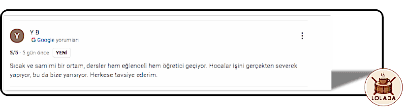 Lolada Öğrenci Yorumları | Loldada DrumHouse Kartal İstanbul Müzik Kursu Dersleri